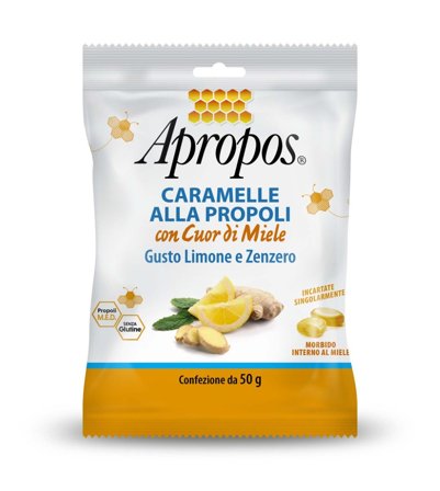 Apropos Caramelle Dure Limone E Zenzero Cuor Di Miele 50g