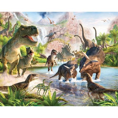 Full 5d Diy Diamond Painting Cross Stitch Dinosaur Paradise Brod Som På Bilden 1 20x30cm