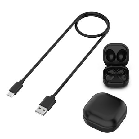 Laderboks + kabel for Samsung Galaxy Buds Live - Svart