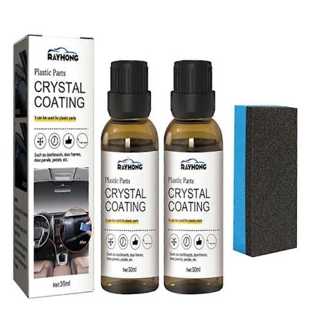 2 stk. 30 ml Bil Plastikdele Renoveringsmiddel Instrumentpanel Indvendig Rengøringsmiddel