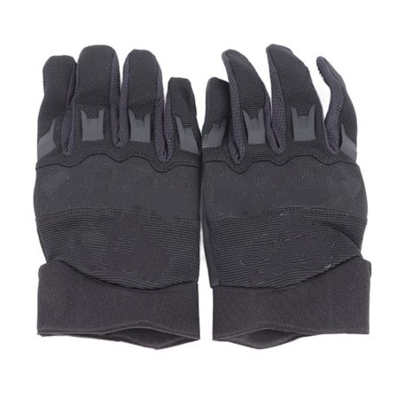 Svarta och vita helfinger cykelhandskar för motorcykel och mountainbike