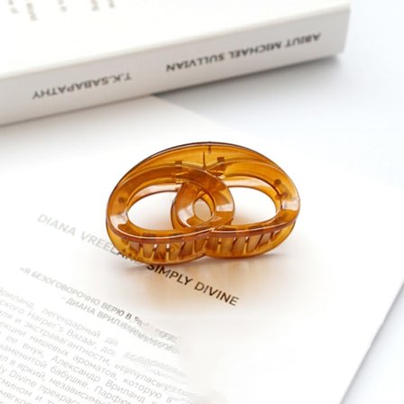 Jelly-farvede, gennemsigtige hårklemmer - blide og elegante hårklemmer til kvinder - 3 stk. - Kaffe