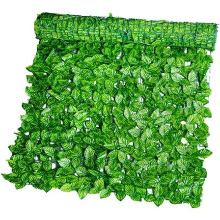 Keinotekoinen lehtiaita - Realistinen kasvidekorin simulointi ulko-/sisäkäyttöön - Helposti asennettava koristeellinen vihreyspaneeli