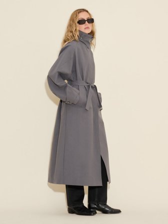 Holzweiler Elsa Trench Coat - Dk. Grey - Women's - XXS