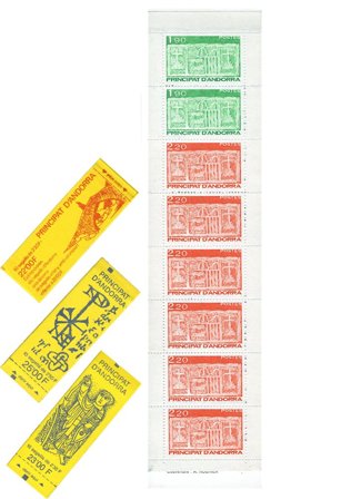 Fransk Andorra 1987-1991 - Carnets YT 1-4 - Postfrisk
