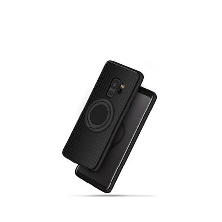 Samsung Galaxy S9 - Skal Med Hållare I Karbondesign Guld