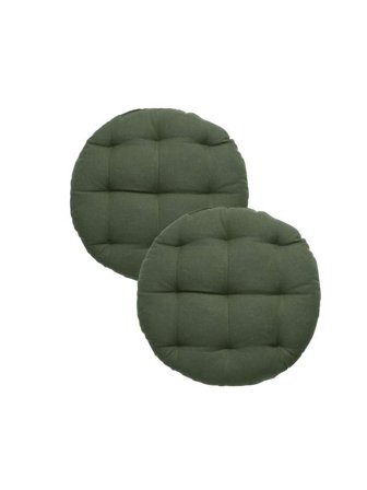 Svanefors Louie Stolsdyna 2p - Rund Kuddar Grön 40cm