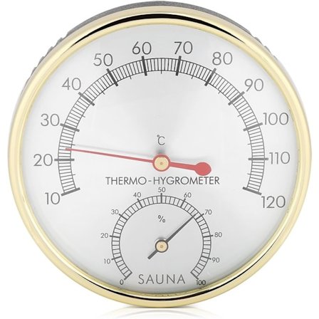 2-i-1 Sauna Termometer-Hygrometer, Tillbehör till Hemsauna
