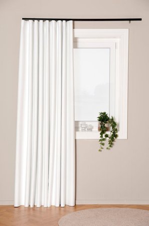 Hasta - Mörkläggningsgardin Extra Wide Nova, 268x280cm - Vit - Veckbandslängder - 268X280 - Från Homeroom