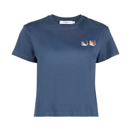 Maison Kitsuné T-Shirts , Blauw , Dames , Maat: M