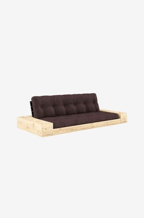 Karup Design - Base Bäddsoffa m. 2 sidolådor Tre sittplatser - Brun - Bäddsoffor - Från Homeroom