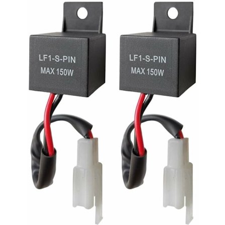 2st 12V 2-Pin LF1-S-PIN LED Blinkrelä för Bil Motorcykel, 0.1W-150W Blinkersrelä, Blinkrelä