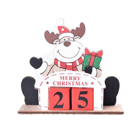 Julmålade Trä Kreativa Diy Kalender Ornament Barn