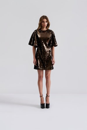 Malina - Yvette mini dress - XL - Chocolate