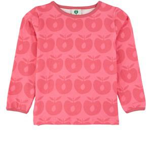 Småfolk Retro Apple Printed T-shirt Pink 7-8 Years - Tops - 7-8 years - Pink