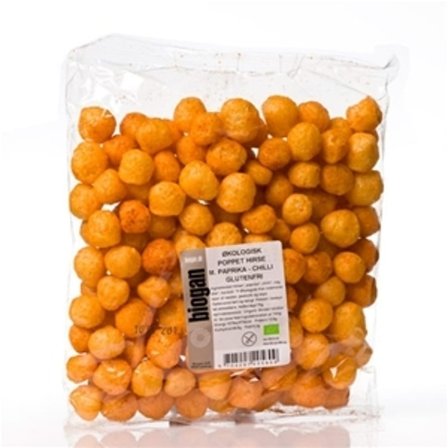 Biogan Poppet hirsekugler Ø let krydrede 75 g, Helse & Madvarer, Snacks, Chips & Kiks