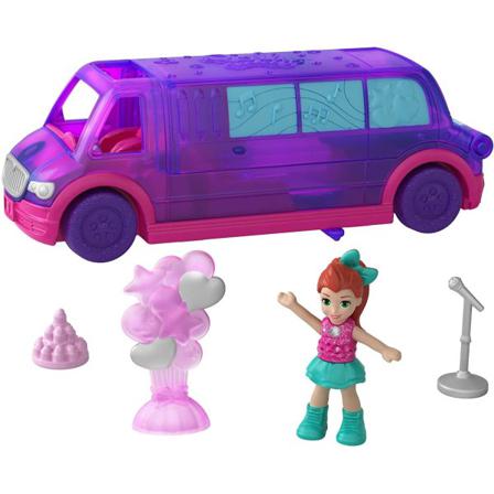 Polly Pocket Pollyville Party Limo Mini Docka Med Fordon Lekset Multifärg