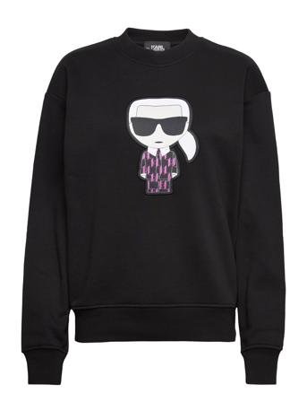 Unisex Ikonik Sweatshirt Sweatshirt Trøje Sort Karl Lagerfeld