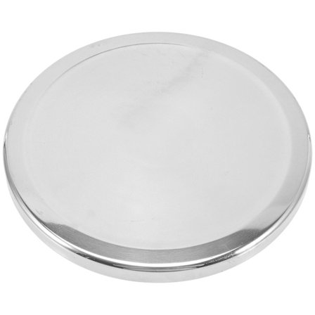 Stolsits i rostfritt stål, rund sits, ersättning barpallssits, del (29X29 cm, silver)