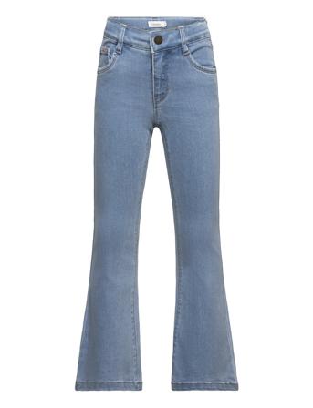 Nmfsalli Hw Slim Boot Jeans 5509-Ms Lil Jeans Bootcut Jeans Blå Lil'Atelier*Betinget Tilbud