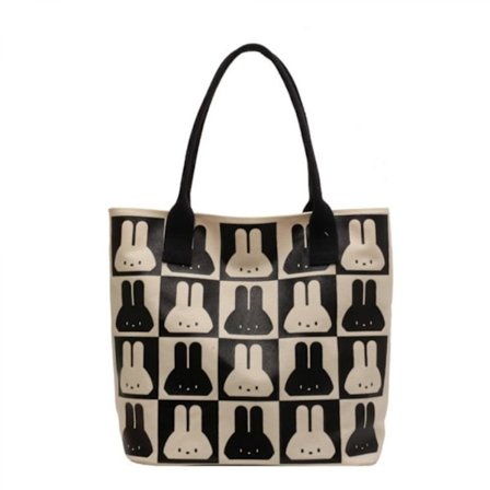 Svart skulderveske i canvas, pendlerveske