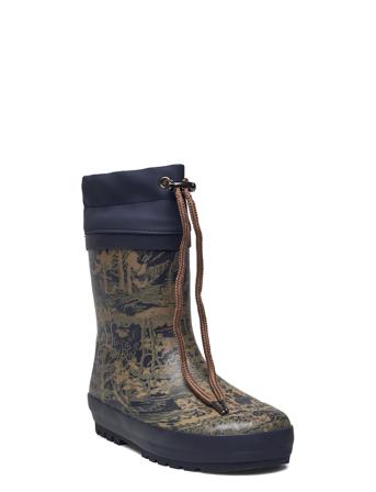 Thermo Rubber Boot Shoes Rubberboots High Rubberboots Lined Rubberboots Multi/mønstret Wheat