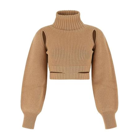 Andrea Adamo Turtlenecks Brun, Dame Rullekraver