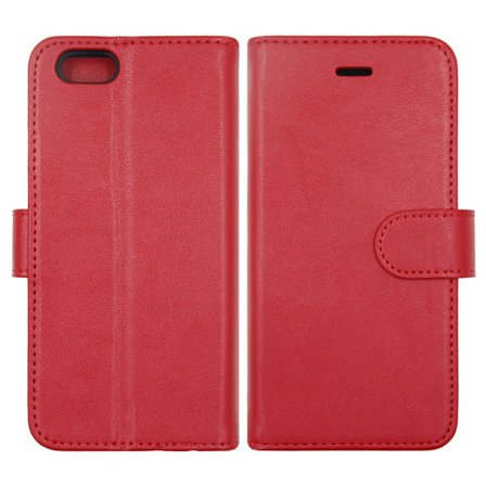 iPhone 6/6S Plånboksfodral Läder med Stativ - Röd