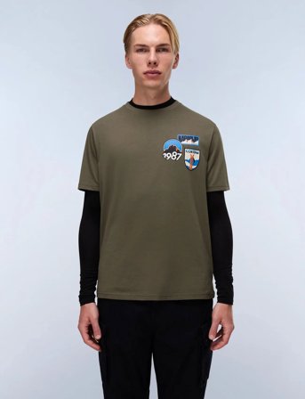 Napapijri S-Montepiana Ss - Khaki green - S