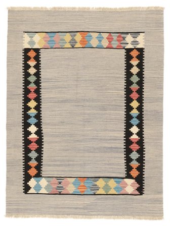 Tapete Kilim Ghashghai 152X198 Laranja/Bege ( Pérsia/Irão)