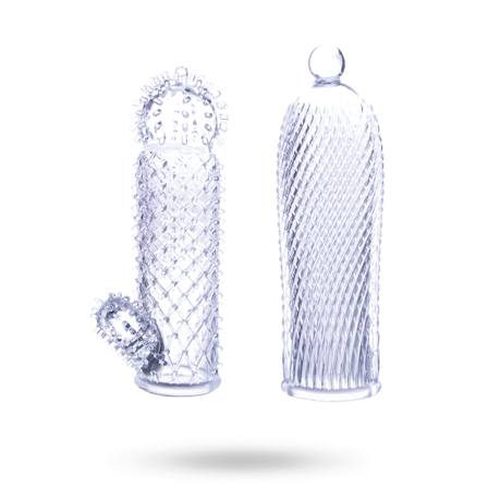 ICE CRYSTAL STRECHY SLEEVES CLEAR - Sexleker Vuxen: Fleshlight, penisring, hylser & pumper