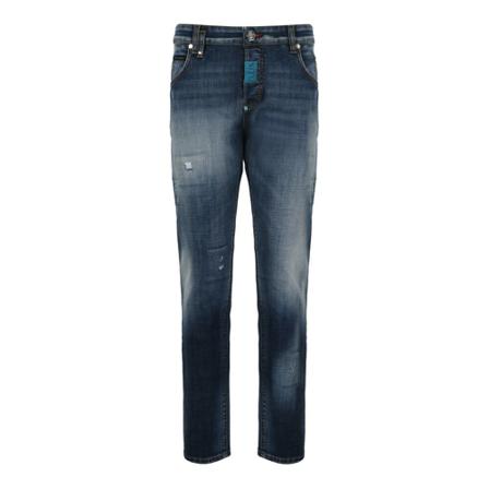 Philipp Plein Skinny FIT Hexagon Jeans Blå, Herre, Størrelse: W33