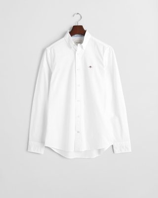 GANT - Oxfordskjorte i slim fit med stretch til herre white