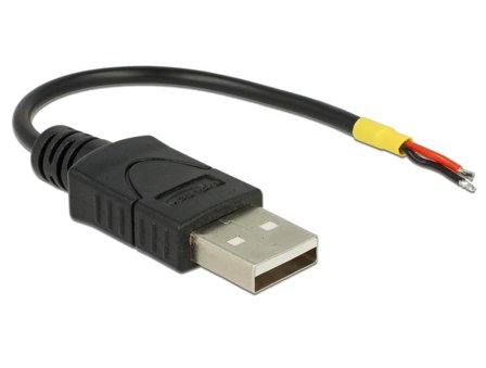 Delock USB-kabel - 2x åpen kabel - 10 cm - for Raspberry Pi