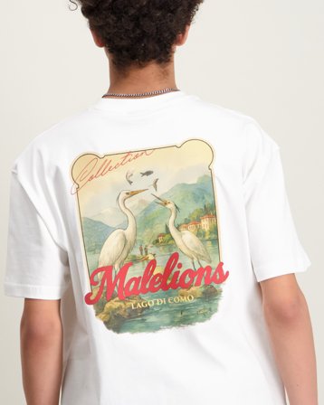 Malelions Malelions Junior Relaxed White Heron T-Shirt Vit T-shirts Kille - Kids Brand Store