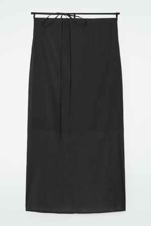 COS Damen The Sheer Layered Column Skirt - Schwarz