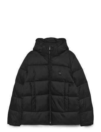 Hooded Quilt Puffer Mw Black Calvin Klein