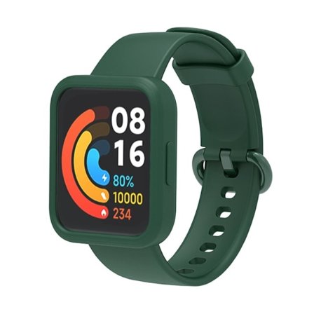 Xiaomi Redmi Watch 2 / Watch 2 Lite klockarmband och fodral i silikon - Grönt Från Tallbarr