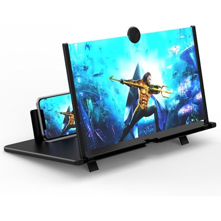 2025 Nyeste Modell 18" Skjermforstørrer for Mobiltelefon, 3D HD Forstørrelsesskjerm Projektor Forstørrere for Filmer, Videoer og Gaming