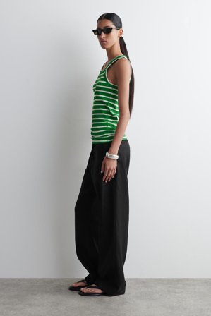 COS Women's Ribbed Tank Top in Green