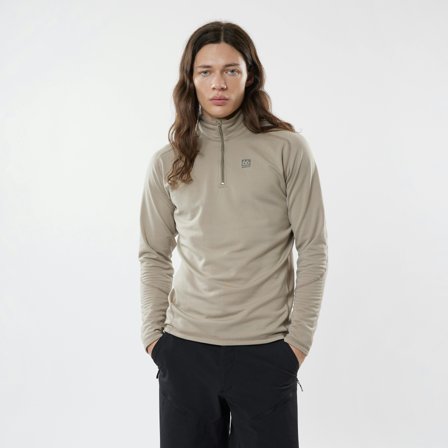 66 North men's Men's Grettir Zip Neck Tops - Volcanic Desert - L