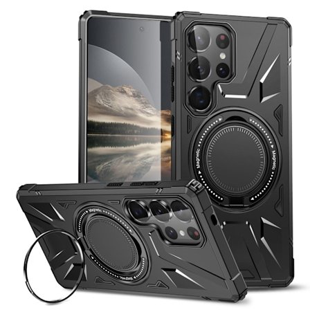 Hybridskal Samsung Galaxy S25 Ultra MagSafe Ring Sort