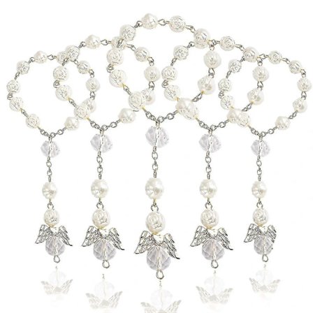 30 stk. Dåb Rosenkrans Akryl Rosenkrans Perler Mini Rosenkranse Engel Til Første Kommunion Dåb Fest-I lager