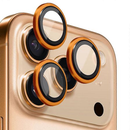 Kompatibel med iPhone 17 Pro Max 17 Pro Kameralinsebeskytter Hærdet Glas Linsefilm Metal Ring Beskyttelse - lingling}