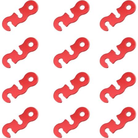 Aluminiums Guyline Tensioner Guy Rope Justerer Vindledningsspenne 12 Pakke Lett for Camping Fotturer Ryggsekk Piknik Utendørs Teltaccessoar
