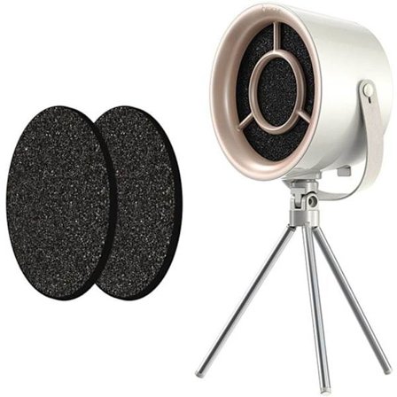 Bærbar Kjøkkenvifte, 3-Hastighets Mini Kjøkkenvifte med Kullfilter for Leiligheter, Studentboliger, Bobiler (Hvit)