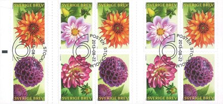 Sverige 2013 - Dahlia - Stemplet frimærkehæfte