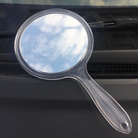 Handspegel Handhållen Plan Spegel Med Handtag Fyrkantig Ny Klar