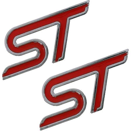 2 st 3,3" lång 3d metall St Line bil lastbil dörr karosseri sida skärm bakre bagageutrymme självhäftande emblem klistermärken dekaler för Ford Auto 