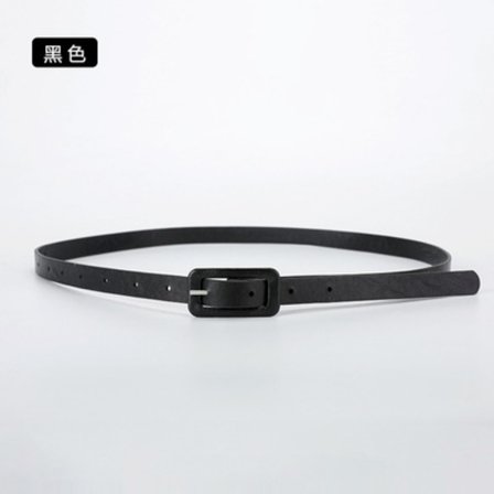 Bälte dam smal dekorativ klänning med enkla och mångsidiga midjeaccessoarer, matchas med jeans och koreanskt svart litet bälte